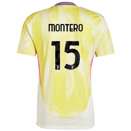 Kandiny Kinderen Alfonso Montero #15 Zonnig Geel Uitshirt Uittenue 2024/25 T-Shirt