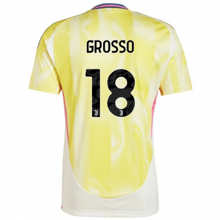 Kandiny Kinderen Filippo Grosso #18 Zonnig Geel Uitshirt Uittenue 2024/25 T-Shirt