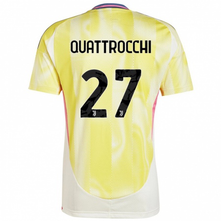 Kandiny Kinderen Juan Ignacio Quattrocchi #27 Zonnig Geel Uitshirt Uittenue 2024/25 T-Shirt