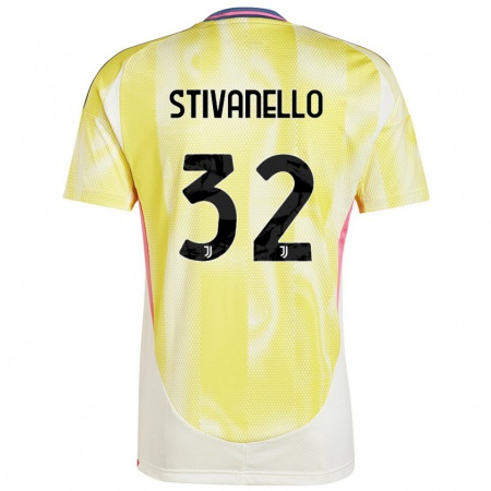 Kandiny Kinderen Riccardo Stivanello #32 Zonnig Geel Uitshirt Uittenue 2024/25 T-Shirt