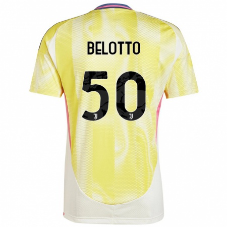 Kandiny Kinderen Soledad Belotto #50 Zonnig Geel Uitshirt Uittenue 2024/25 T-Shirt