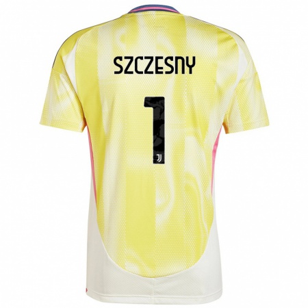 Kandiny Kinderen Wojciech Szczesny #1 Zonnig Geel Uitshirt Uittenue 2024/25 T-Shirt