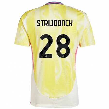 Kandiny Kinderen Bayron Strijdonck #28 Zonnig Geel Uitshirt Uittenue 2024/25 T-Shirt