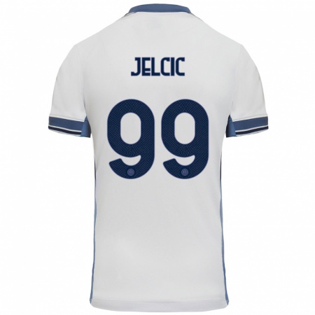 Kandiny Kinderen Maja Jelčić #99 Wit Grijs Uitshirt Uittenue 2024/25 T-Shirt