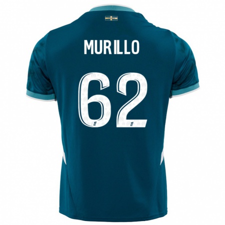 Kandiny Kinderen Amir Murillo #62 Turkoois Blauw Uitshirt Uittenue 2024/25 T-Shirt