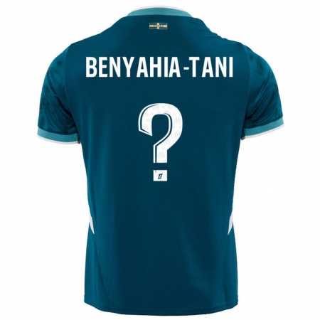 Kandiny Kinderen Aylan Benyahia-Tani #0 Turkoois Blauw Uitshirt Uittenue 2024/25 T-Shirt