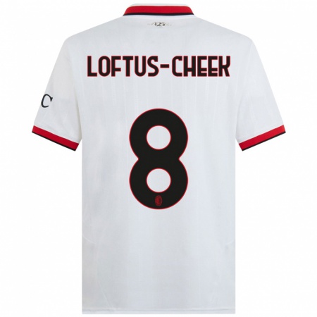 Kandiny Kinderen Ruben Loftus-Cheek #8 Wit Zwart Rood Uitshirt Uittenue 2024/25 T-Shirt