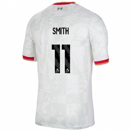 Kandiny Niño Camiseta Olivia Smith #11 Blanco Rojo Negro Equipación Tercera 2024/25 La Camisa