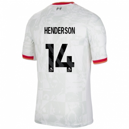 Kandiny Kinderen Henderson #14 Wit Rood Zwart Thuisshirt Derde Tenue 2024/25 T-Shirt