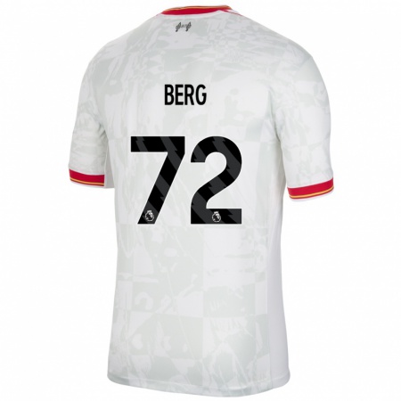 Kandiny Niño Camiseta Sepp Van Den Berg #72 Blanco Rojo Negro Equipación Tercera 2024/25 La Camisa