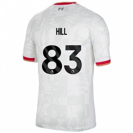 Kandiny Niño Camiseta Thomas Hill #83 Blanco Rojo Negro Equipación Tercera 2024/25 La Camisa