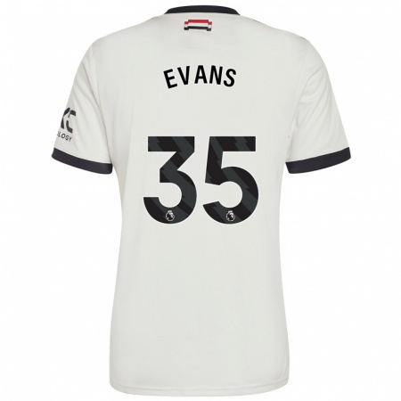 Kandiny Kinderen Jonny Evans #35 Gebroken Wit Thuisshirt Derde Tenue 2024/25 T-Shirt