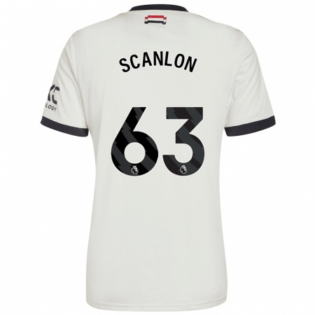 Kandiny Kinderen James Scanlon #63 Gebroken Wit Thuisshirt Derde Tenue 2024/25 T-Shirt