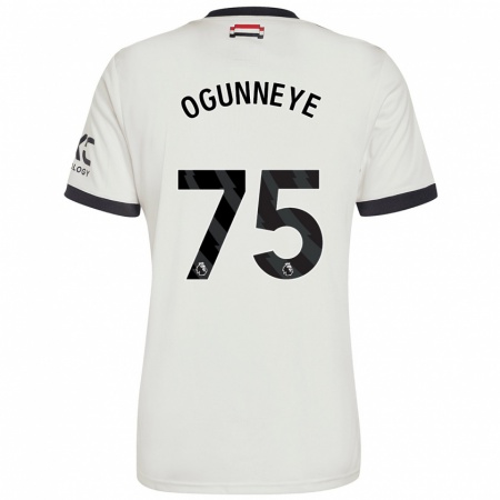 Kandiny Kinderen Habeeb Ogunneye #75 Gebroken Wit Thuisshirt Derde Tenue 2024/25 T-Shirt