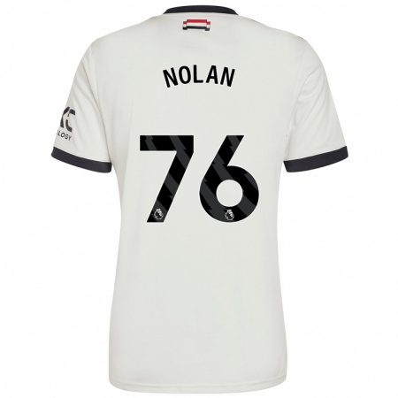 Kandiny Kinderen James Nolan #76 Gebroken Wit Thuisshirt Derde Tenue 2024/25 T-Shirt