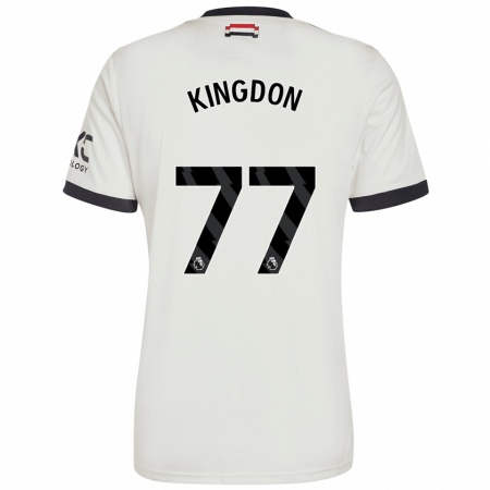 Kandiny Kinderen Jack Kingdon #77 Gebroken Wit Thuisshirt Derde Tenue 2024/25 T-Shirt