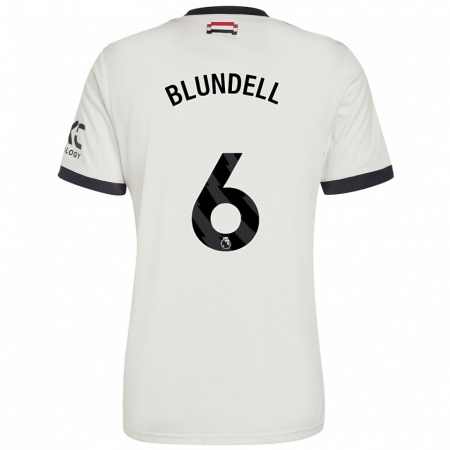 Kandiny Kinderen Hannah Blundell #6 Gebroken Wit Thuisshirt Derde Tenue 2024/25 T-Shirt