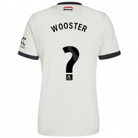 Kandiny Kinderen Tom Wooster #0 Gebroken Wit Thuisshirt Derde Tenue 2024/25 T-Shirt