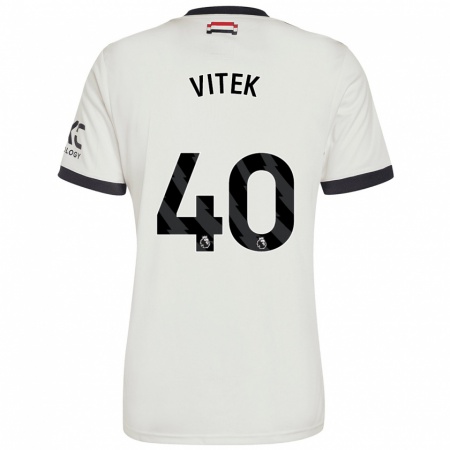 Kandiny Kinderen Radek Vitek #40 Gebroken Wit Thuisshirt Derde Tenue 2024/25 T-Shirt