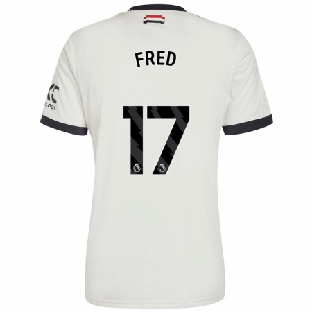 Kandiny Kinderen Fred #17 Gebroken Wit Thuisshirt Derde Tenue 2024/25 T-Shirt