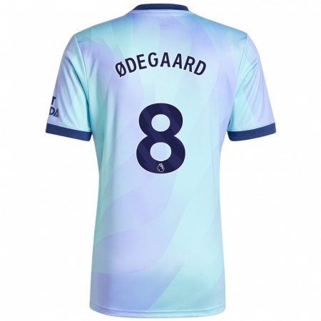 Kandiny Kinderen Martin Ødegaard #8 Aqua Thuisshirt Derde Tenue 2024/25 T-Shirt