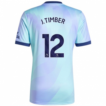 Kandiny Kinderen Jurrien Timber #12 Aqua Thuisshirt Derde Tenue 2024/25 T-Shirt