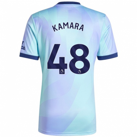 Kandiny Kinderen Osman Kamara #48 Aqua Thuisshirt Derde Tenue 2024/25 T-Shirt