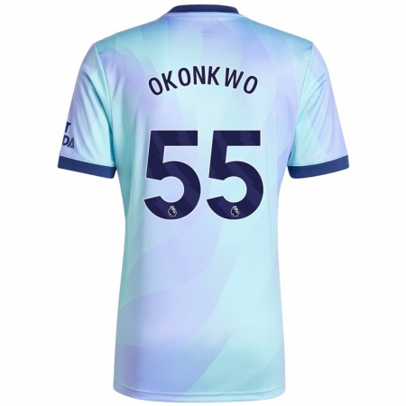 Kandiny Kinderen Brian Okonkwo #55 Aqua Thuisshirt Derde Tenue 2024/25 T-Shirt