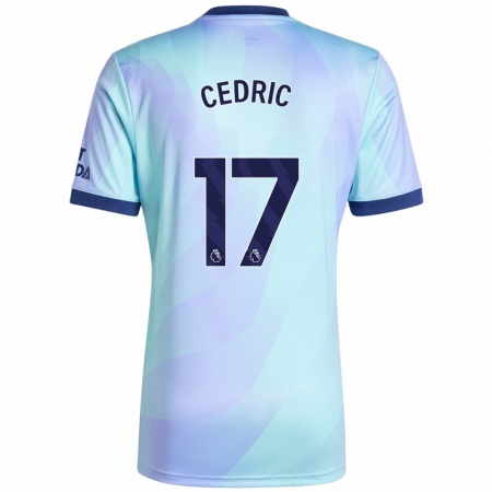 Kandiny Kinderen Cédric Soares #17 Aqua Thuisshirt Derde Tenue 2024/25 T-Shirt