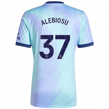 Kandiny Kinderen Ryan Alebiosu #37 Aqua Thuisshirt Derde Tenue 2024/25 T-Shirt