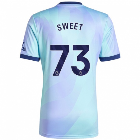 Kandiny Kinderen James Sweet #73 Aqua Thuisshirt Derde Tenue 2024/25 T-Shirt