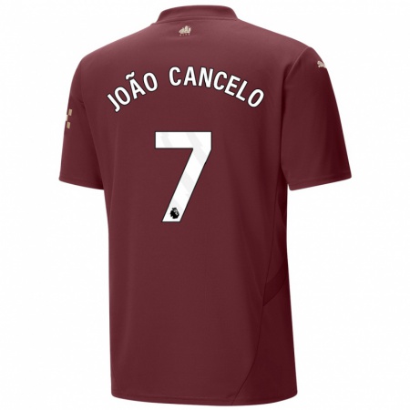 Kandiny Kinderen João Cancelo #7 Kastanjebruin Thuisshirt Derde Tenue 2024/25 T-Shirt