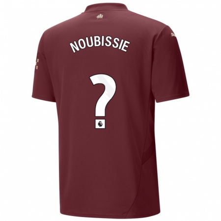 Kandiny Kinderen Tyrese Noubissie #0 Kastanjebruin Thuisshirt Derde Tenue 2024/25 T-Shirt