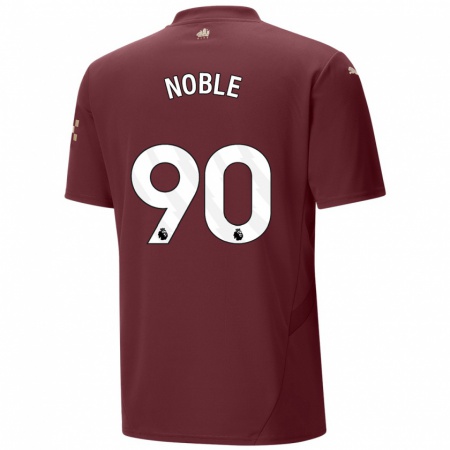 Kandiny Kinderen Kian Noble #90 Kastanjebruin Thuisshirt Derde Tenue 2024/25 T-Shirt