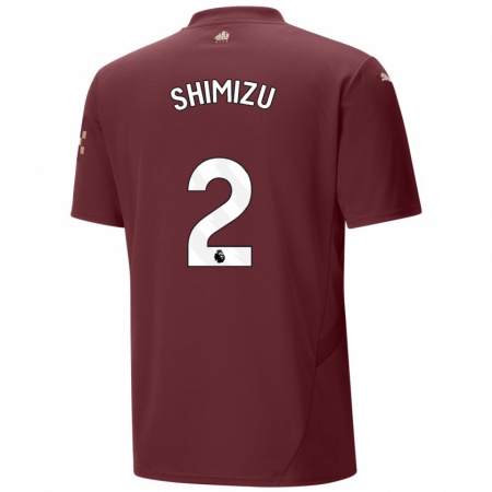 Kandiny Bambino Maglia Risa Shimizu #2 Marrone Kit Gara Third 2024/25 Maglietta