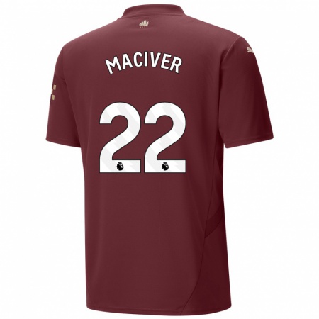 Kandiny Kinderen Sandy Maciver #22 Kastanjebruin Thuisshirt Derde Tenue 2024/25 T-Shirt