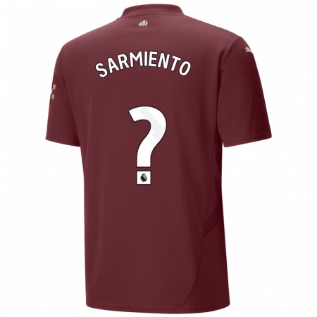 Kandiny Kinder Darío Sarmiento #0 Kastanienbraun Ausweichtrikot Trikot 2024/25 T-Shirt Österreich