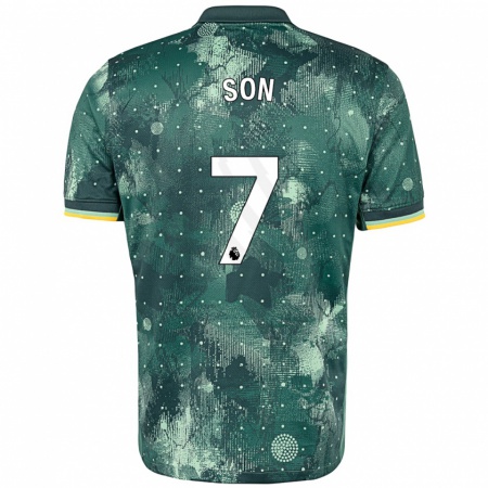 Kandiny Kinderen Heung-Min Son #7 Muntgroen Thuisshirt Derde Tenue 2024/25 T-Shirt