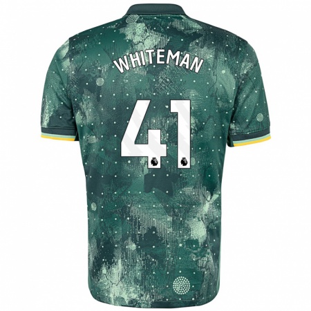 Kandiny Kinderen Alfie Whiteman #41 Muntgroen Thuisshirt Derde Tenue 2024/25 T-Shirt