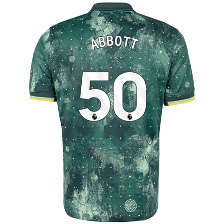 Kandiny Kinderen George Abbott #50 Muntgroen Thuisshirt Derde Tenue 2024/25 T-Shirt