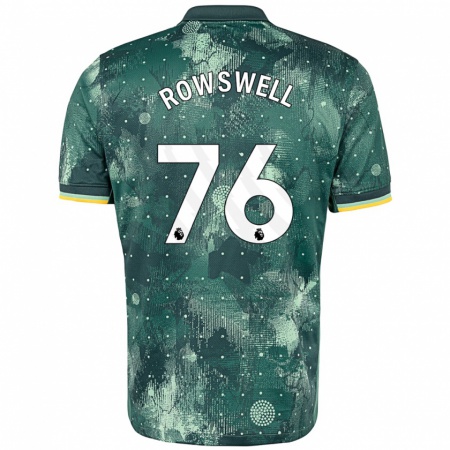 Kandiny Kinderen James Rowswell #76 Muntgroen Thuisshirt Derde Tenue 2024/25 T-Shirt