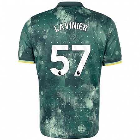 Kandiny Kinderen Marcel Lavinier #57 Muntgroen Thuisshirt Derde Tenue 2024/25 T-Shirt