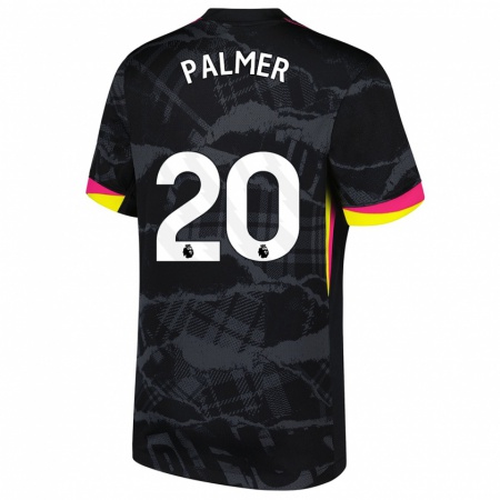 Kandiny Kinderen Cole Palmer #20 Zwartroze Thuisshirt Derde Tenue 2024/25 T-Shirt