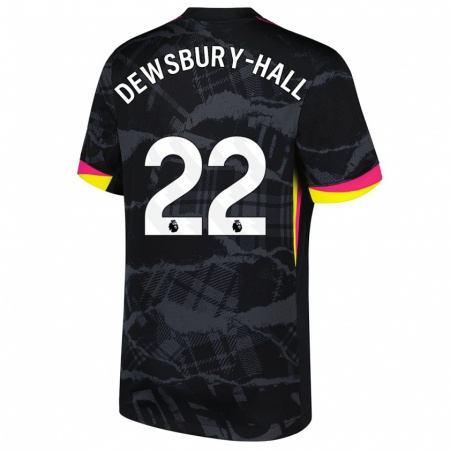 Kandiny Kinderen Kiernan Dewsbury-Hall #22 Zwartroze Thuisshirt Derde Tenue 2024/25 T-Shirt