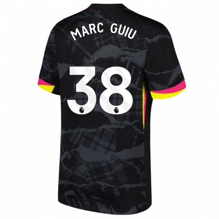 Kandiny Kinderen Marc Guiu #38 Zwartroze Thuisshirt Derde Tenue 2024/25 T-Shirt