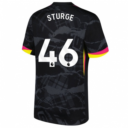 Kandiny Kinder Zak Sturge #46 Schwarz Rosa Ausweichtrikot Trikot 2024/25 T-Shirt Österreich