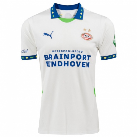 Kandiny Kinderen Fabio Kluit #0 Wit Donkerblauw Thuisshirt Derde Tenue 2024/25 T-Shirt