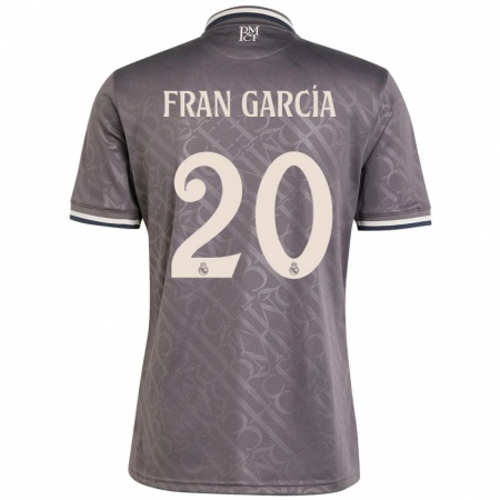 Kandiny Kinderen Fran García #20 Houtskool Thuisshirt Derde Tenue 2024/25 T-Shirt