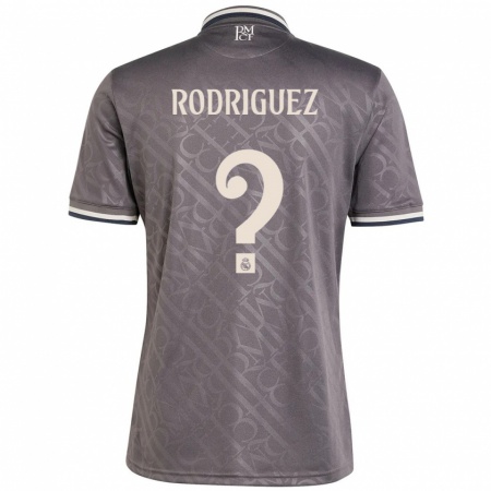 Kandiny Kinderen Álvaro Rodríguez #0 Houtskool Thuisshirt Derde Tenue 2024/25 T-Shirt