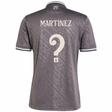 Kandiny Kinderen Antonio Martínez #0 Houtskool Thuisshirt Derde Tenue 2024/25 T-Shirt